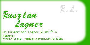 ruszlan lagner business card